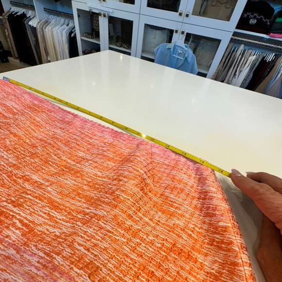 Lafayette 148 New York Shoshanna Vibrant Pink and Orange Pencil Skirt - Picture 9 of 15